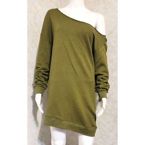 NWT - n: Philanthropy Lucia Sweatshirt Dress in Olive - Size S - Picture 3 of 10